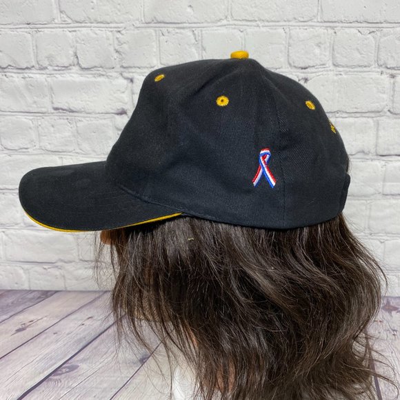 Fire Fighter Hat Cap Strap Back Black Yellow Fire Station 7 In Memory of NYC - Picture 4 of 8